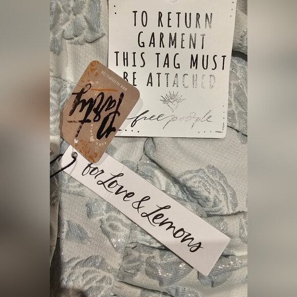 For Love & Lemons Lydia Party Dress Bubbke Jacquard Rhinestone trim Metallic M - Picture 15 of 16